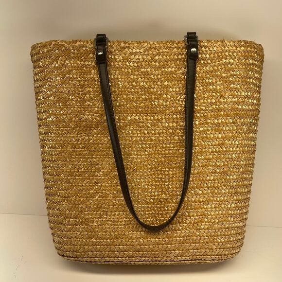 Faded Glory Straw Handbags Tote Purse Handle Top B#4 - Picture 10 of 11